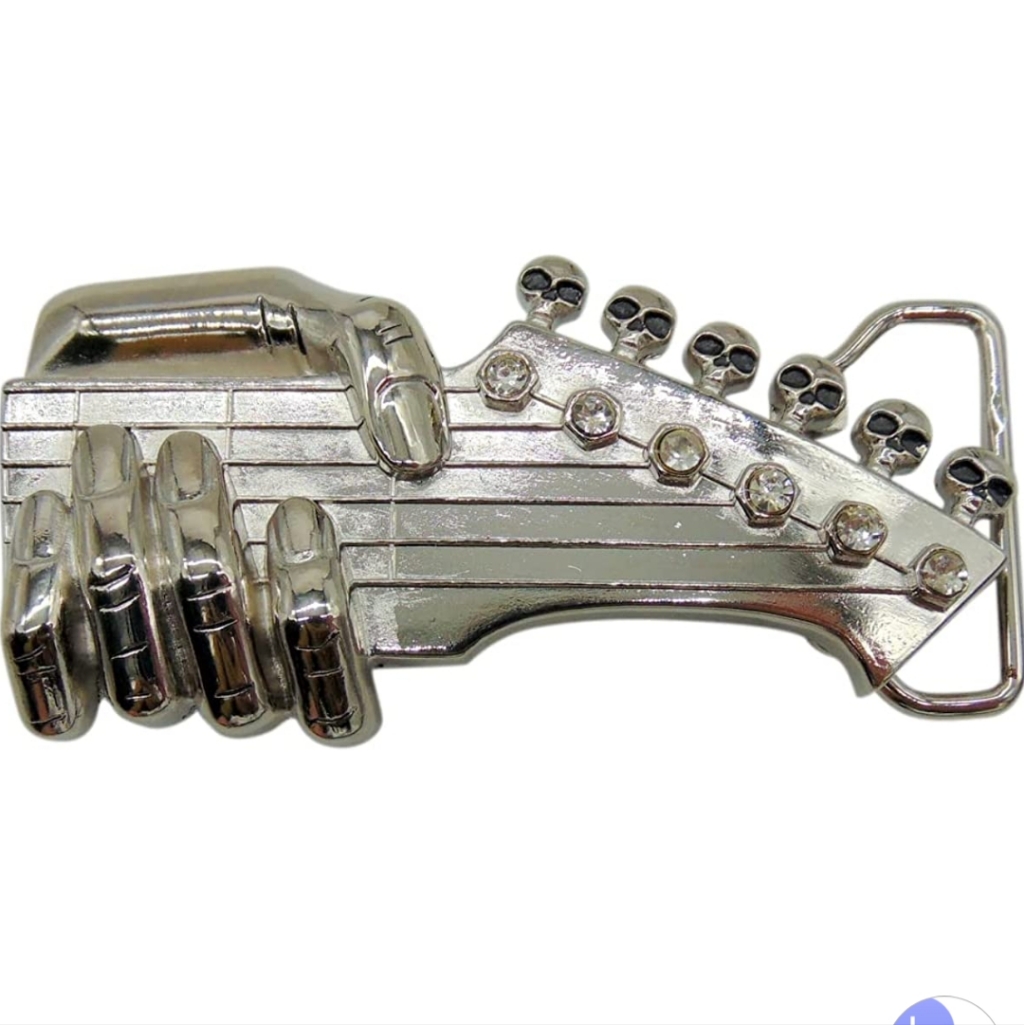 New Silver Guitar Belt Buckles Fits 15 Belts